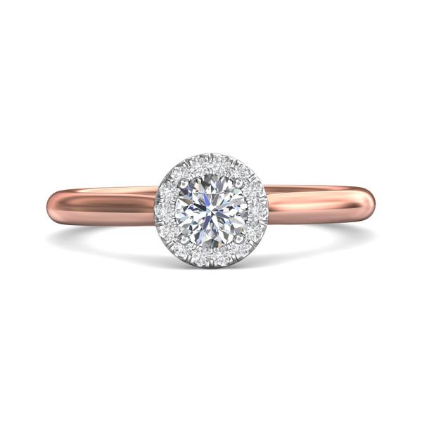 FlyerFit Solitaire 14K Pink Gold Shank And White Gold Top Engagement Ring  Becky Beauchine Kulka Diamonds and Fine Jewelry Okemos, MI