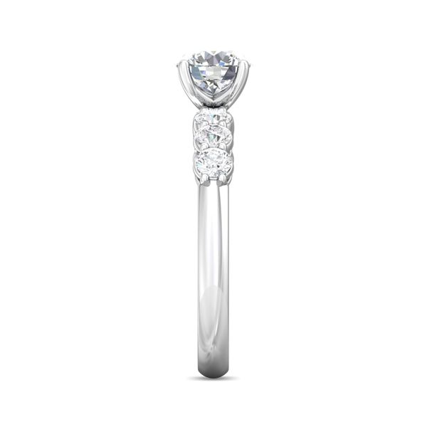 Platinum FlyerFit Channel and Shared Prong Engagement Ring Image 4 Becky Beauchine Kulka Diamonds and Fine Jewelry Okemos, MI