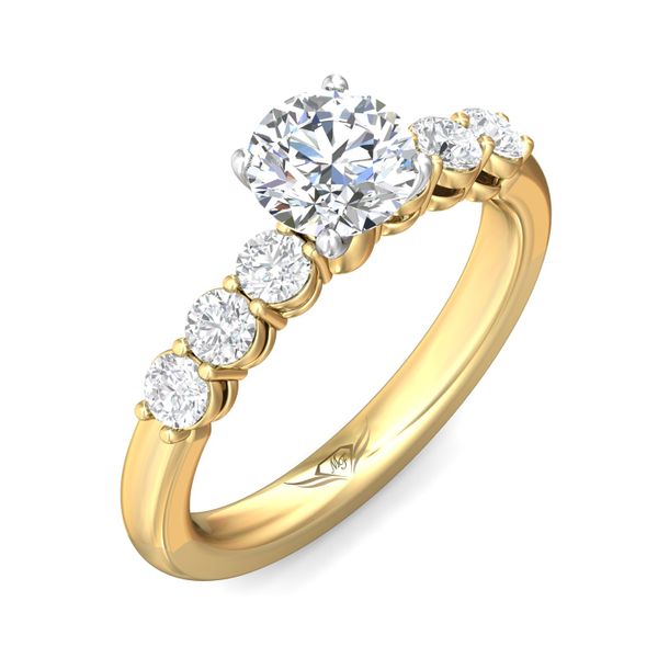 FlyerFit Channel/Shared Prong 14K Yellow and 14K White Gold Engagement Ring  Image 5 Grogan Jewelers Florence, AL