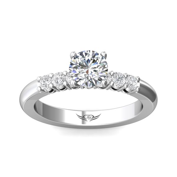 Platinum FlyerFit Channel and Shared Prong Engagement Ring Image 2 Becky Beauchine Kulka Diamonds and Fine Jewelry Okemos, MI