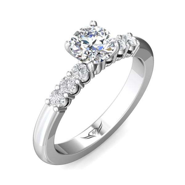 14K White Gold FlyerFit Channel and Shared Prong Engagement Ring Image 5 Becky Beauchine Kulka Diamonds and Fine Jewelry Okemos, MI