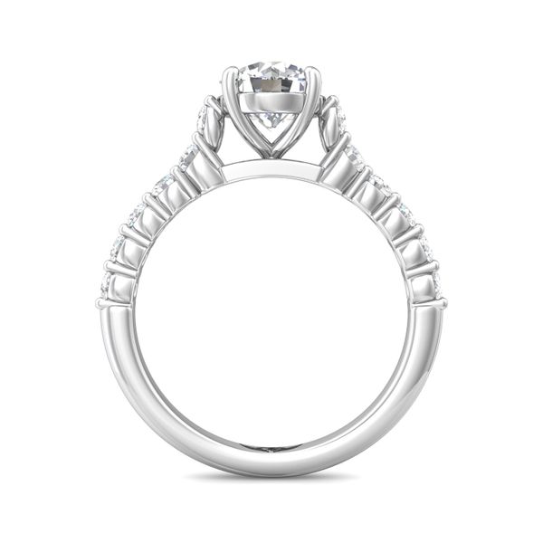 Platinum FlyerFit Channel and Shared Prong Engagement Ring Image 3 Cornell's Jewelers Rochester, NY