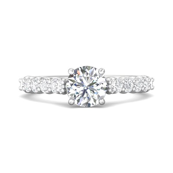 18K White Gold FlyerFit Channel and Shared Prong Engagement Ring Becky Beauchine Kulka Diamonds and Fine Jewelry Okemos, MI