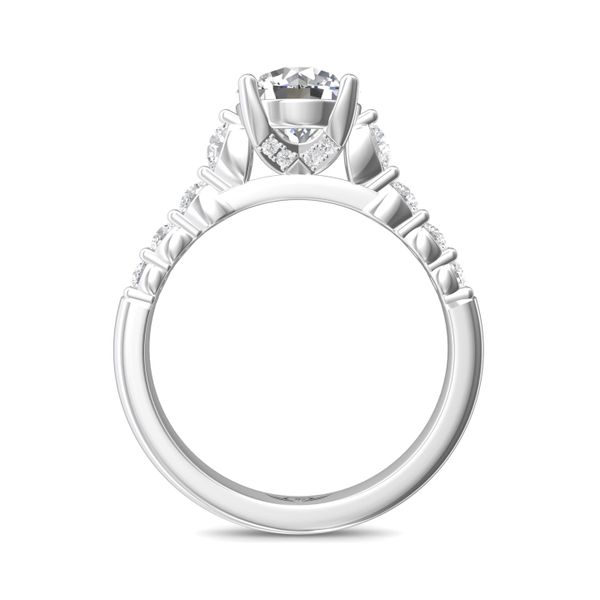 18K White Gold FlyerFit Channel and Shared Prong Engagement Ring Image 3 Valentine's Fine Jewelry Dallas, PA