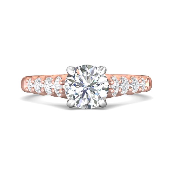 Flyerfit Channel/Shared Prong 14K Pink Gold Shank And White Gold Top Engagement Ring G-H VS2-SI1 Christopher's Fine Jewelry Pawleys Island, SC