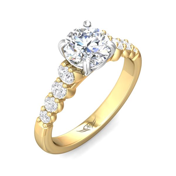 Flyerfit Channel/Shared Prong 18K Yellow Gold Shank And White Gold Top Engagement Ring G-H VS2-SI1 Image 5 Becky Beauchine Kulka Diamonds and Fine Jewelry Okemos, MI