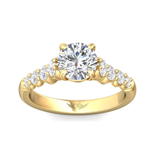 Flyerfit Channel/Shared Prong 18K Yellow Gold Engagement Ring G-H VS2-SI1 Image 2 Wesche Jewelers Melbourne, FL