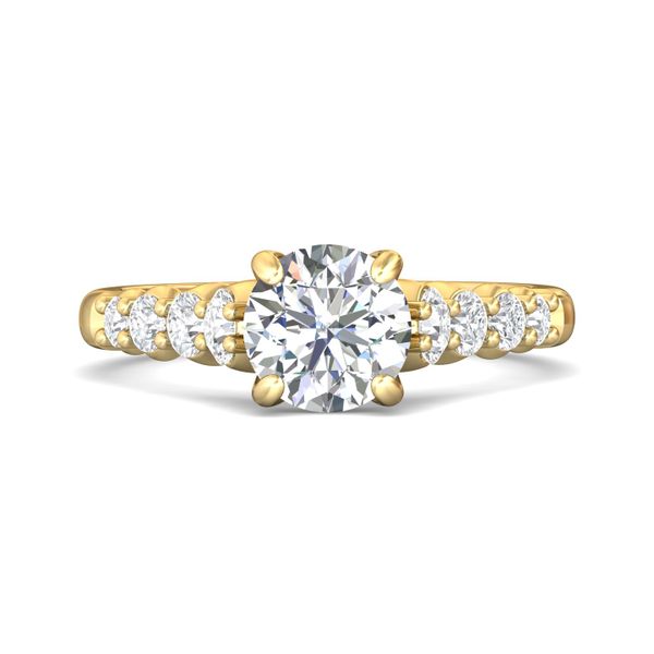 Flyerfit Channel/Shared Prong 18K Yellow Gold Engagement Ring H-I SI1 Wesche Jewelers Melbourne, FL