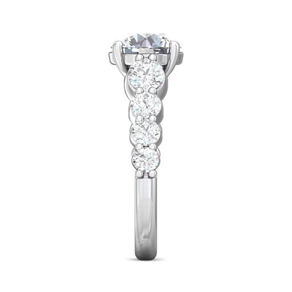 14K White Gold FlyerFit Channel and Shared Prong Engagement Ring Image 4 Cornell's Jewelers Rochester, NY
