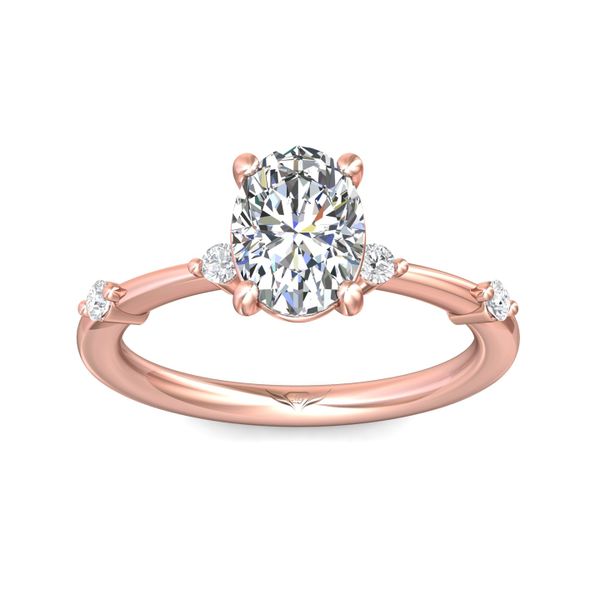 FlyerFit Channel/Shared Prong 14K Pink Gold Engagement Ring H-I SI2 Image 2 Meyers Jewelers Grove City, OH