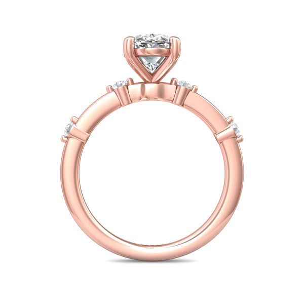 FlyerFit Channel/Shared Prong 14K Pink Gold Engagement Ring H-I SI2 Image 3 Meyers Jewelers Grove City, OH