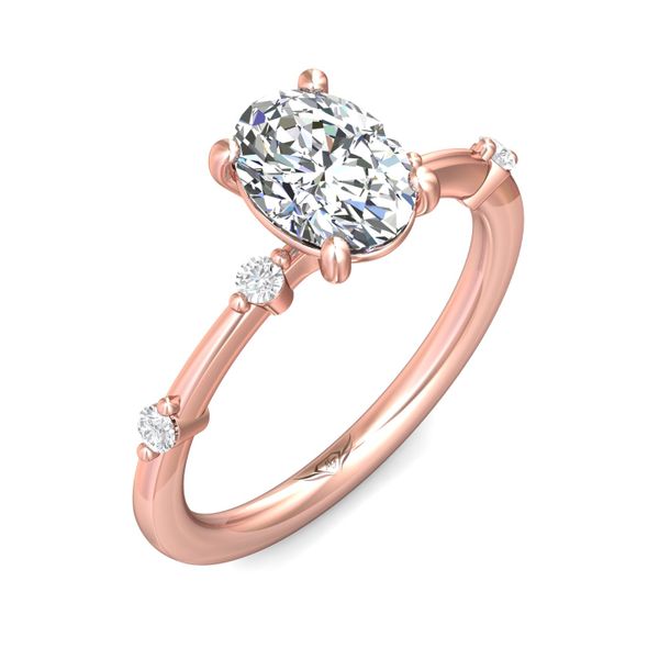 FlyerFit Channel/Shared Prong 14K Pink Gold Engagement Ring H-I SI2 Image 5 Meyers Jewelers Grove City, OH