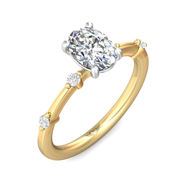 FlyerFit Channel/Shared Prong 14K Yellow and 14K White Gold Engagement Ring  Image 5 Becky Beauchine Kulka Diamonds and Fine Jewelry Okemos, MI