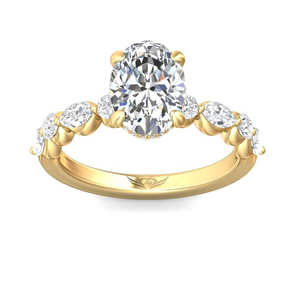 Flyerfit Channel/Shared Prong 18K Yellow Gold Engagement Ring G-H VS2-SI1 Image 2 Christopher's Fine Jewelry Pawleys Island, SC