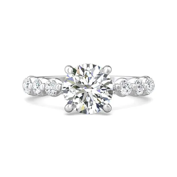 FlyerFit Channel/Shared Prong 18K White Gold Engagement Ring H-I SI1 Meyers Jewelers Grove City, OH