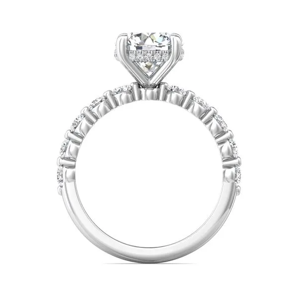 FlyerFit Channel/Shared Prong 18K White Gold Engagement Ring H-I SI1 Image 3 Meyers Jewelers Grove City, OH