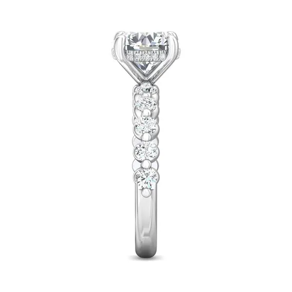 FlyerFit Channel/Shared Prong 18K White Gold Engagement Ring H-I SI1 Image 4 Meyers Jewelers Grove City, OH