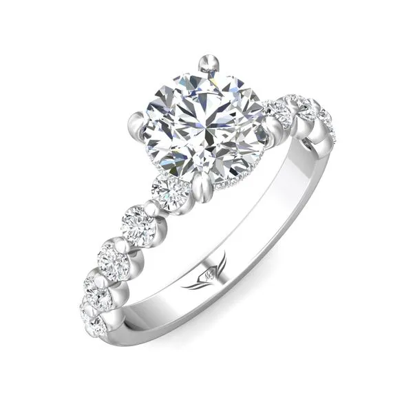 FlyerFit Channel/Shared Prong 18K White Gold Engagement Ring H-I SI1 Image 5 Meyers Jewelers Grove City, OH