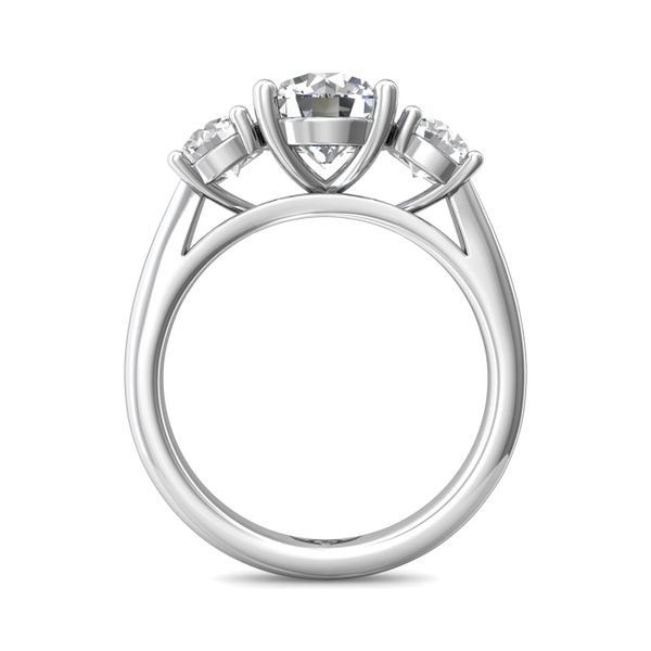 Platinum FlyerFit Three Stone Engagement Ring Image 3 Becky Beauchine Kulka Diamonds and Fine Jewelry Okemos, MI