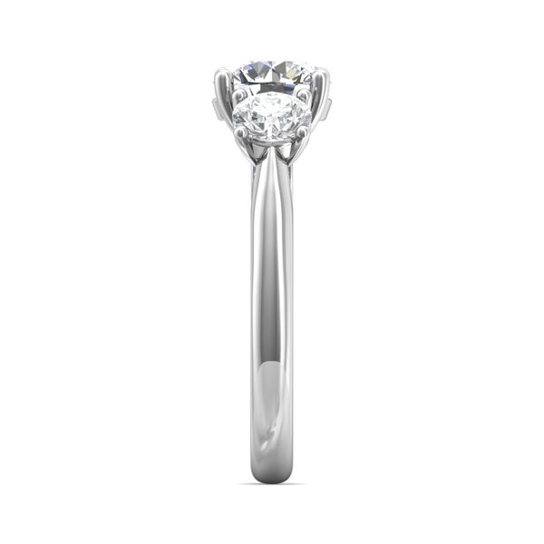 18K White Gold FlyerFit Three Stone Engagement Ring Image 4 Becky Beauchine Kulka Diamonds and Fine Jewelry Okemos, MI