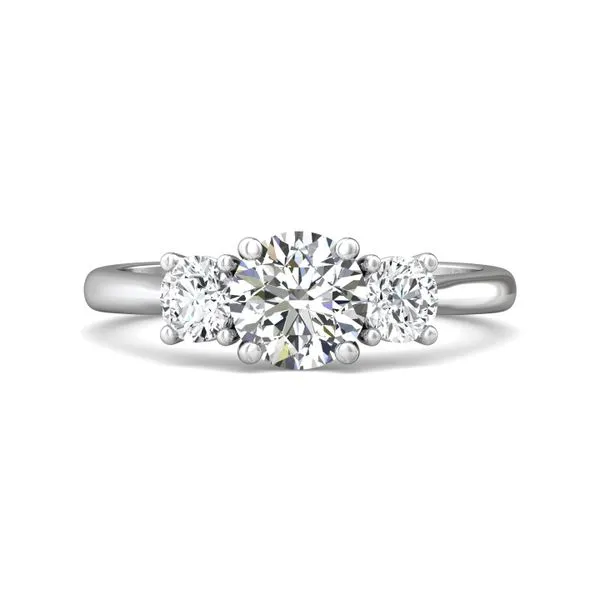 Low profile 3 online stone engagement ring