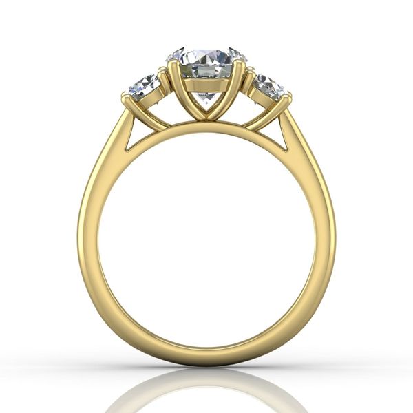 Flyerfit Three Stone 14K Yellow Gold Engagement Ring Image 3 Grogan Jewelers Florence, AL
