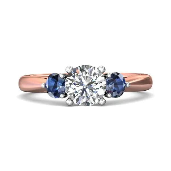 Engagement ring with on sale blue stone underneath