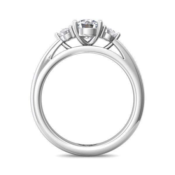 FlyerFit Three Stone 14K White Gold Engagement Ring  Image 3 Becky Beauchine Kulka Diamonds and Fine Jewelry Okemos, MI
