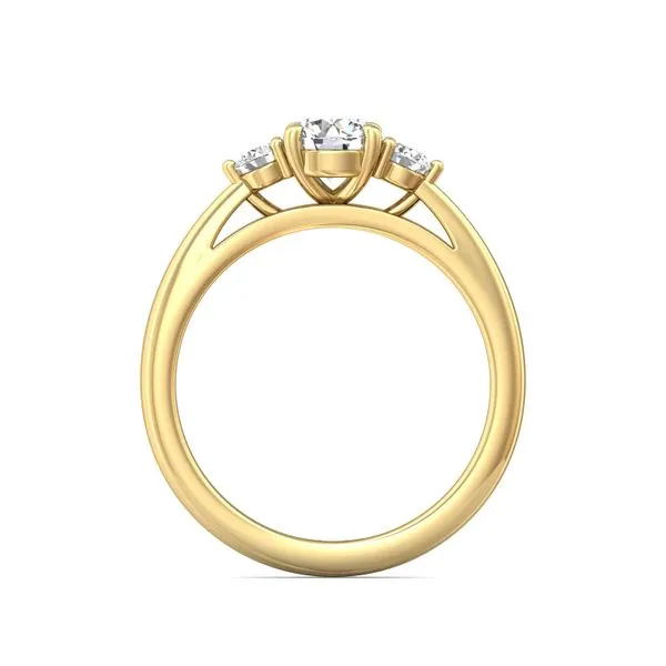 Flyerfit Three Stone 14K Yellow Gold Engagement Ring G-H VS2, Christopher's Fine Jewelry