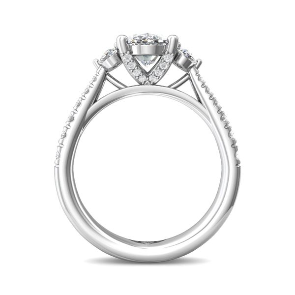 14K White Gold FlyerFit Three Stone Engagement Ring Image 3 Becky Beauchine Kulka Diamonds and Fine Jewelry Okemos, MI