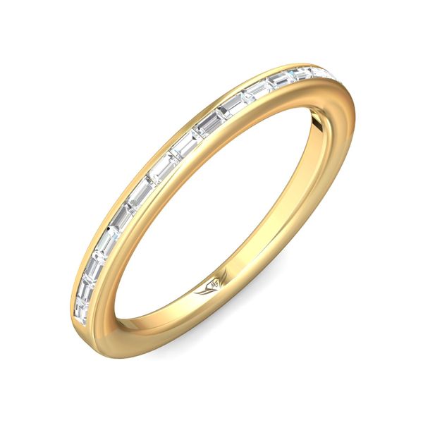 FlyerFit Channel/Shared Prong 14K Yellow Gold Wedding Band  Image 5 Wesche Jewelers Melbourne, FL