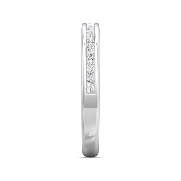 FlyerFit Channel/Shared Prong 14K White Gold Wedding Band  Image 4 Wesche Jewelers Melbourne, FL