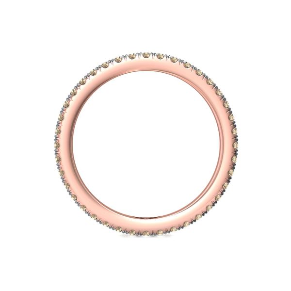 Flyerfit Micropave 14K Pink Gold Wedding Band G-H VS2-SI1 Image 3 Christopher's Fine Jewelry Pawleys Island, SC