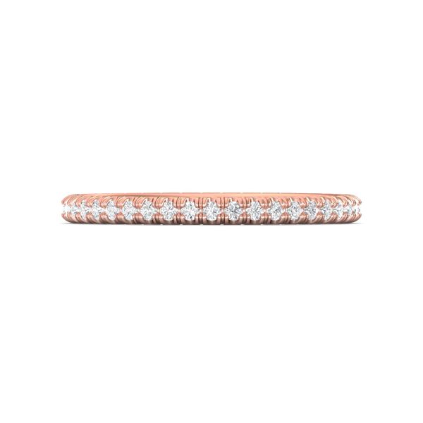 Flyerfit Micropave 18K Pink Gold Wedding Band H-I SI2 Christopher's Fine Jewelry Pawleys Island, SC