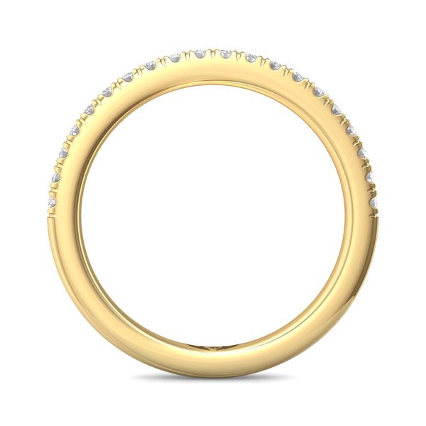 FlyerFit Micropave 14K Yellow Gold Wedding Band  Image 3 Wesche Jewelers Melbourne, FL