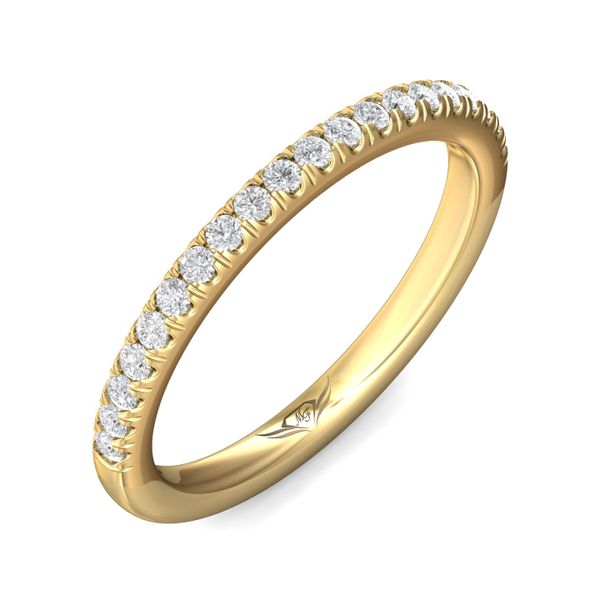 FlyerFit Micropave 14K Yellow Gold Wedding Band  Image 5 Wesche Jewelers Melbourne, FL
