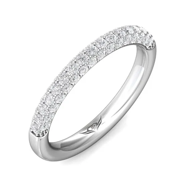 Micro pave wedding hot sale band white gold