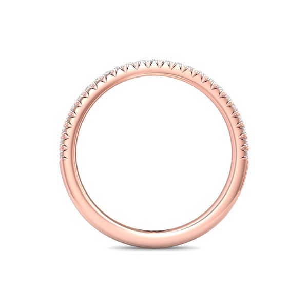 Flyerfit Micropave 18K Pink Gold Wedding Band G-H VS2-SI1 Image 3 Christopher's Fine Jewelry Pawleys Island, SC