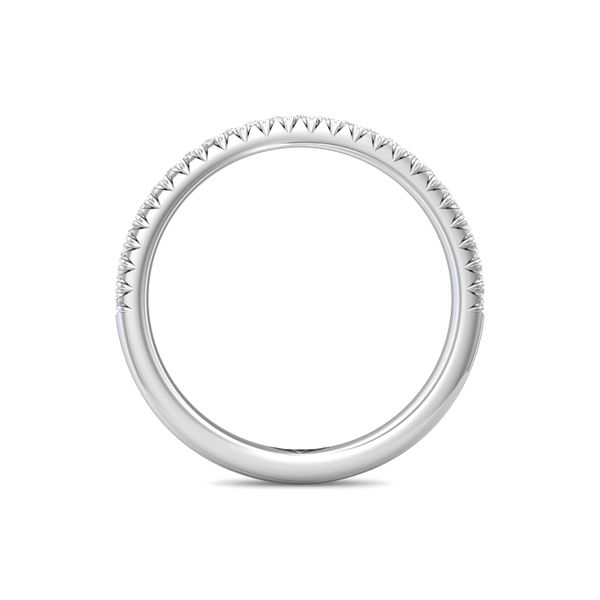 Flyerfit Micropave 18K White Gold Wedding Band H-I SI2 Image 3 Wesche Jewelers Melbourne, FL
