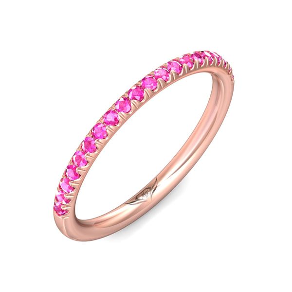 Flyerfit Micropave 18K Pink Gold Wedding Band Image 5 Becky Beauchine Kulka Diamonds and Fine Jewelry Okemos, MI