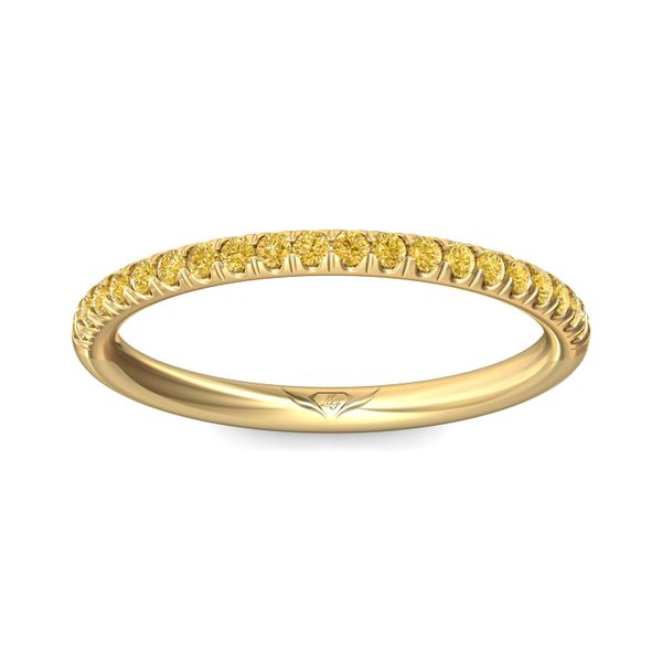 Flyerfit Micropave 14K Yellow Gold Wedding Band Image 2 Wesche Jewelers Melbourne, FL