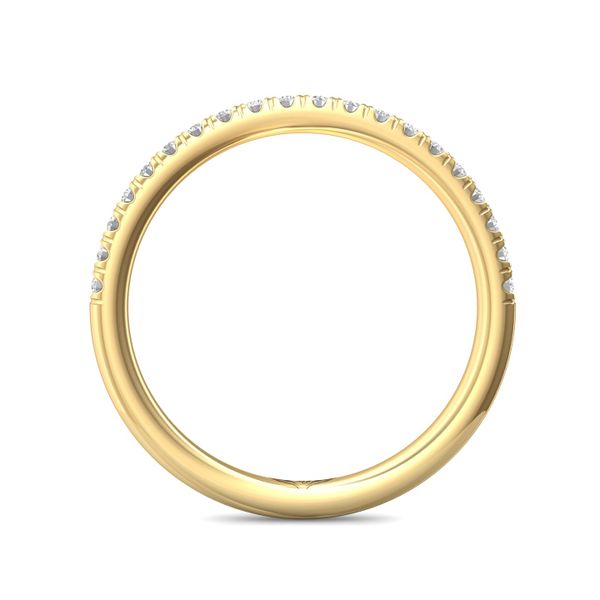 FlyerFit Micropave 18K Yellow Gold Wedding Band  Image 3 Wesche Jewelers Melbourne, FL