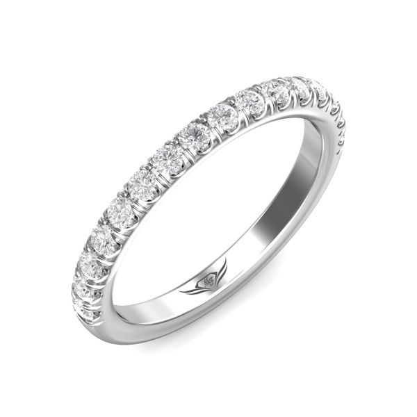 Flyerfit Micropave 14K White Gold Wedding Band H-I SI1 Image 5 Christopher's Fine Jewelry Pawleys Island, SC