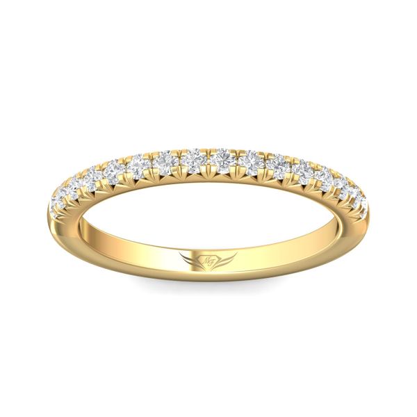 FlyerFit Micropave 14K Yellow Gold Wedding Band  Image 2 Becky Beauchine Kulka Diamonds and Fine Jewelry Okemos, MI