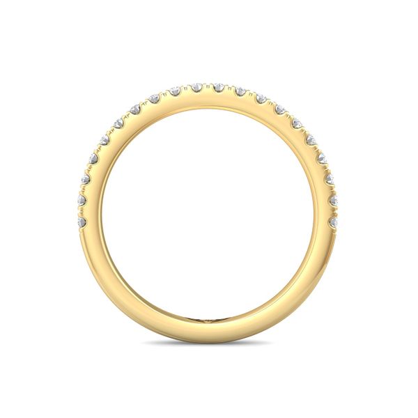 FlyerFit Micropave 14K Yellow Gold Wedding Band  Image 3 Wesche Jewelers Melbourne, FL
