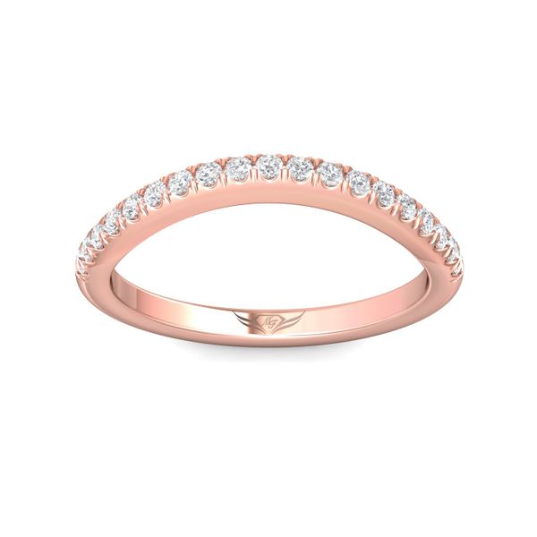 FlyerFit Micropave 14K Pink Gold Wedding Band  Image 2 Wesche Jewelers Melbourne, FL