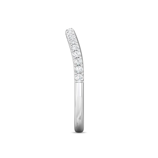 FlyerFit Micropave 14K White Gold Wedding Band  Image 4 Wesche Jewelers Melbourne, FL