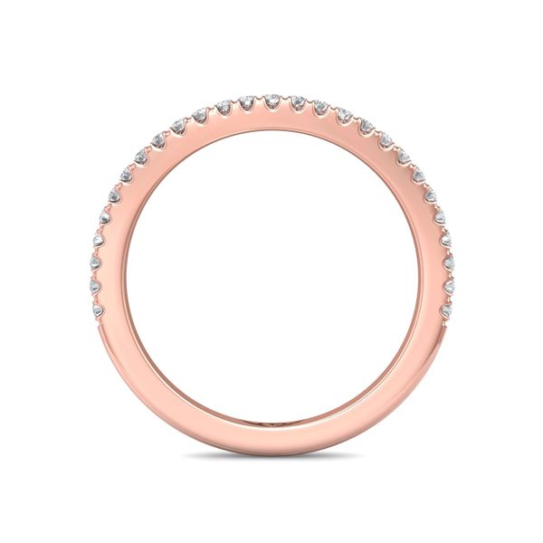 FlyerFit Micropave 18K Pink Gold Wedding Band  Image 3 Wesche Jewelers Melbourne, FL