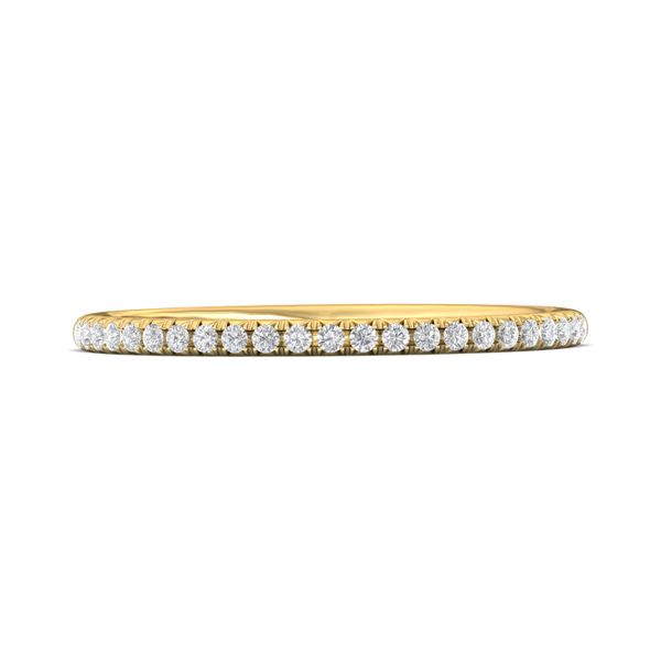 FlyerFit Micropave 18K Yellow Gold Wedding Band  Wesche Jewelers Melbourne, FL
