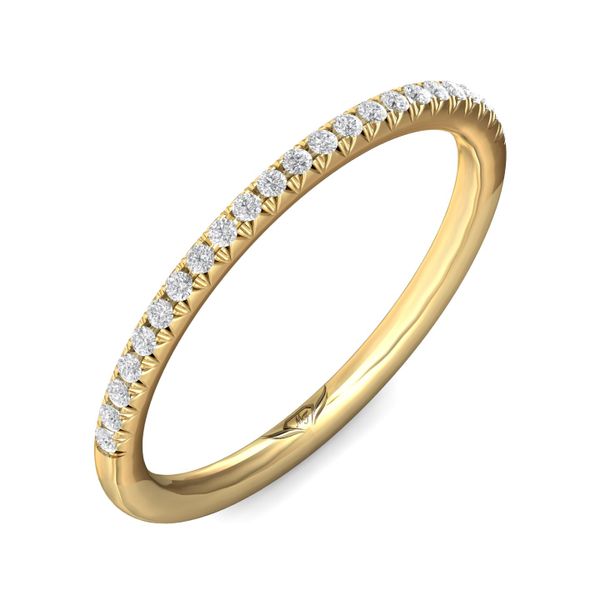 FlyerFit Micropave 18K Yellow Gold Wedding Band  Image 5 Wesche Jewelers Melbourne, FL
